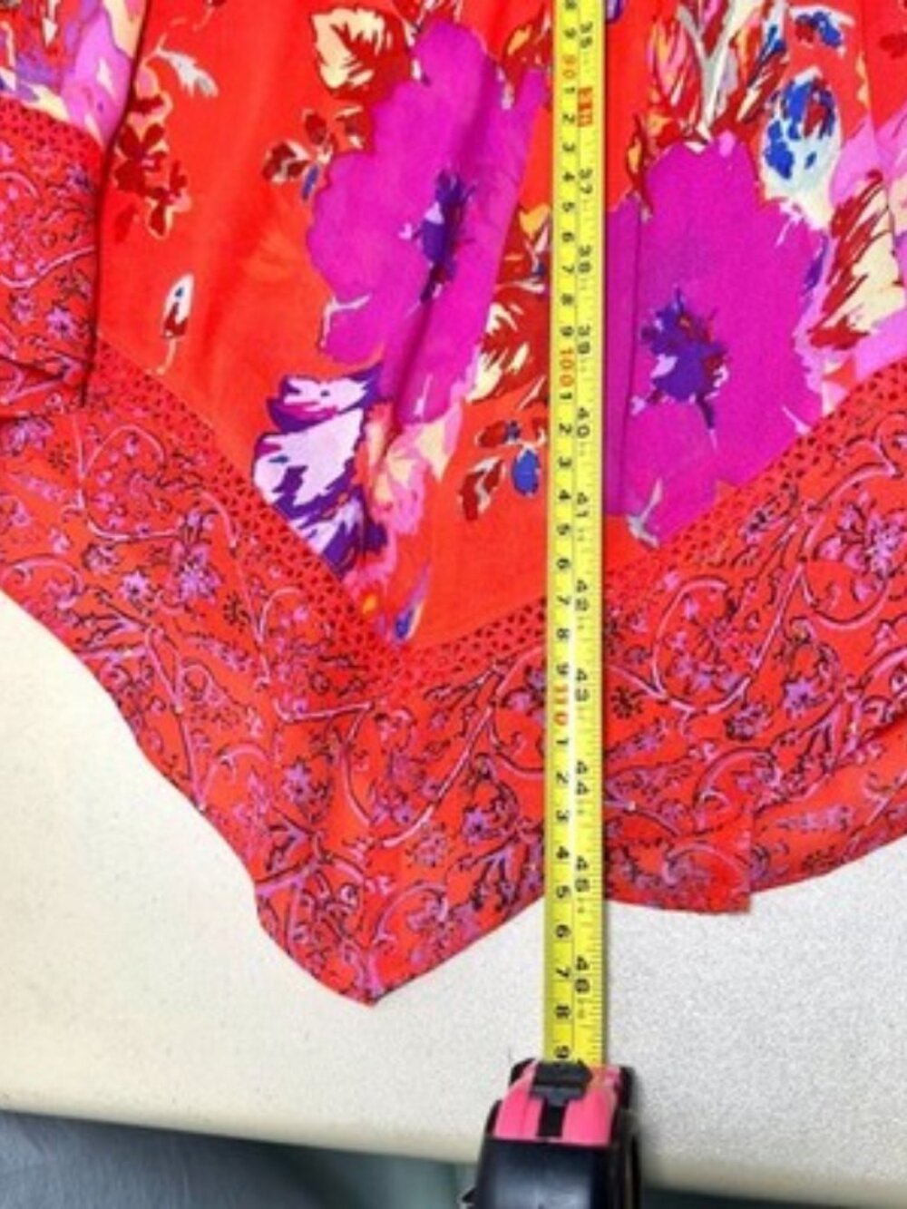 Anthropologie Maeve Grecia Red Off Shoulder Ruffle Dress Tomato Girl Coquette 0 - Picture 10 of 12